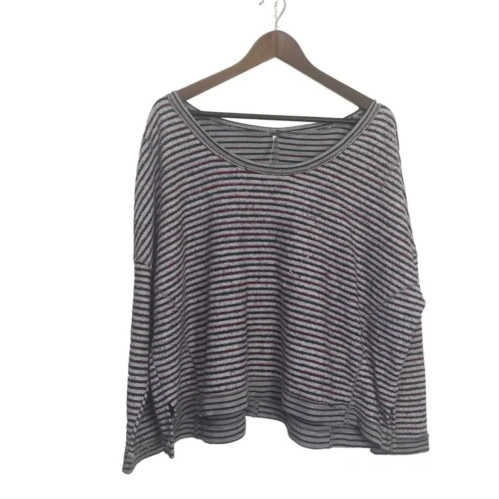Free People Little Ann Striped Pullover XS